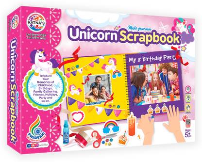 Ratnas Unicorn Scrapbook (1011) Make Your Own Scrapbook DIY Kit