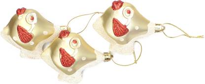 ITSY Bitsy X-Mas Decorative Candy Hanging Gold 2.5 x 2.5 1Box Acetate Hanging Ornaments Pack of 1