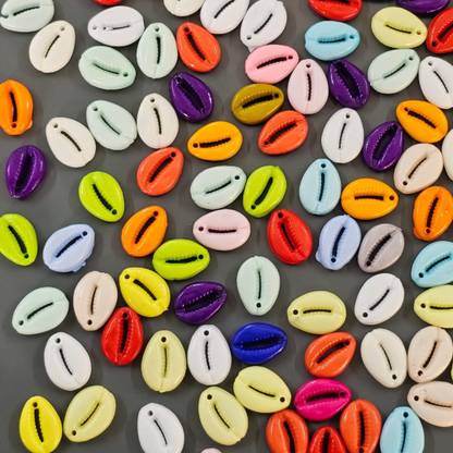 FANC Kawdi, Kaudi, Kowdi, Cowrie, Koudi, Kodi Shell Plastic Beads 50gms pkt