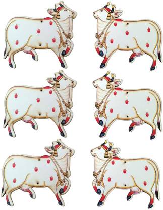 meryCraft Wooden Cutout Cow