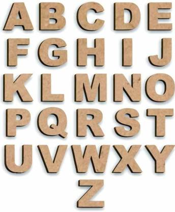 FineEssentials Wooden Alphabetic Letters