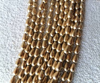 Fanaa Fashion Drop Beads Bunch for Aari Embroidery Maggam Work 5MM, 12 Strings, Length 45cm