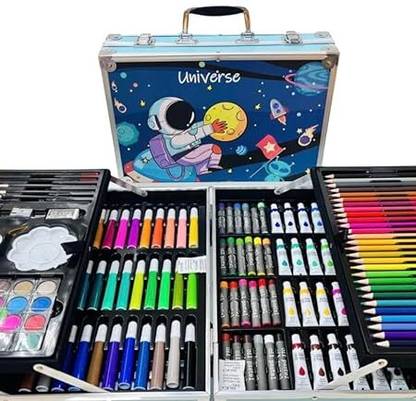 toy rush Toyrush Art Kit 145 Pcs Color Box Drawing, Art and Craft Kit (Space)