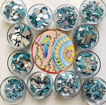 BDRMKH 12 Shape Mirror Kit For Craft Working 100 Pcs Eacsh Shape