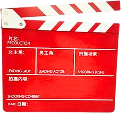 fotokina Red Action Clap Board for Movie Director Clap Board Clapper Clapboard
