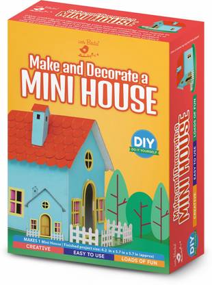 LITTLE BIRDIE DIY Kit - Make And Decorate A Mini House Kit, 1 Box