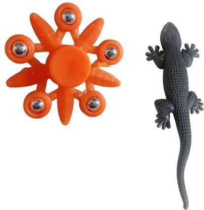 ZOKCY 2 in 1 (1 Prank Lizard Chipkali + 1 Spinner Toy) for Kids/Real Looking Prank