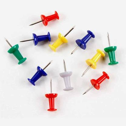 Clezaro 50Pcs Board Pin (Push Pin) Multicolor