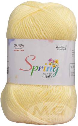 Simi Enterprise Spring Cream 100 gms Wool Ball Hand knitting wool fingering crochet hook yarn