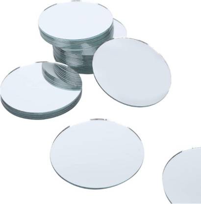 90 Degree 3.5" 20 Pcs, Round Glass Pieces Decoration Mirror For Craft Wall Decoration