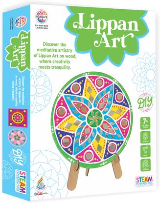 Ratnas Lippan Art (1020) DIY Kit learn Meditative Art By Colors & Mirrors