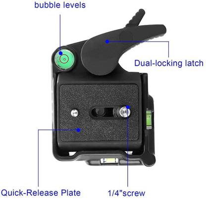 Lyla Compact Quick Release Adapter Assembly Platform Clamp + QR Plate Mount Base