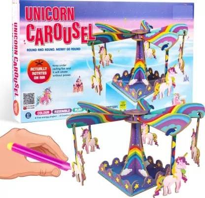 zokato Unicorn Carousel Multicolour- 27 PiecesColor Assemble & play Round & round,