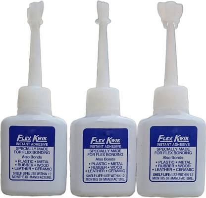 RM Flex Kwik Instant Adhesive 3Pcs For Plastic, Rubber, Wood, Leather, Metal Adhesive