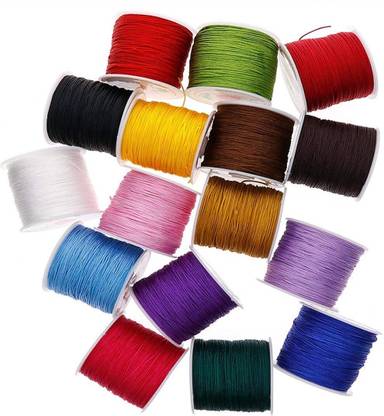 DIY Crafts Rattail Bracelet Braided String Wrap Findings Beading Thread 9 Shade Roll
