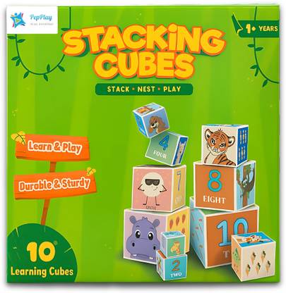 PepPlay Stacking and Nesting Cubes Educational Toys Brain Activity |Travel-Friendly