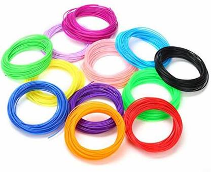 beauty bhoria Filament Refills - 1.75mm PCL 3D Printer Filament (Set of 10) best for kids 3D Printer Pen