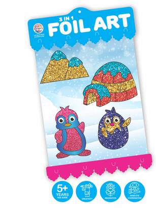Ratnas 3in1 Foil Art (1036) DIY Kit for Making Canvas Paint Using Foil and Foam