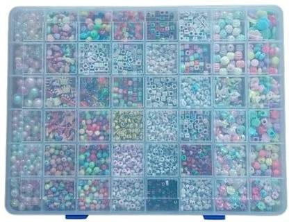 Gold Leaf Multi Colors Loom Beads for Bracelet Making Kit, 4600+pcs Elastic String