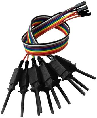 Lyla Set of 10 Test Hook Clip for Logic Analyzer - Black
