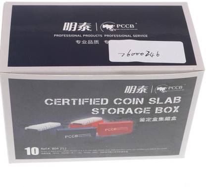 Lyla 1pc Portable Coin Storage Box Coin Display Holder Container for Coins -Red