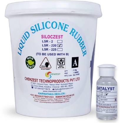 SILOCZEST Liquid Silicone Rubber LSR-220 Fast (20 Shore) 1kg Mould Making