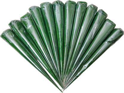 RIA Studio Ceramic Liquid Paste Cones Craft Material Lippan Art, Pack of 12 - Dark Green