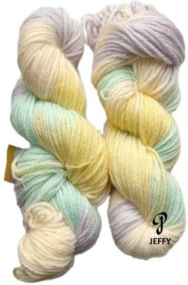 JEFFY Vardhman Jolly Print Thick Chunky Wool Hand Knitting (Multi 200gms) Shade no-1