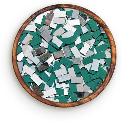Brinda Ventures Rectangle Shape Mirrors for Craft Work-Mud Art, Lippan Art, Mandala Art