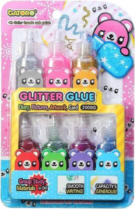KRYTONE 7Pcs DIY Slime Jelly Glitter Glue Pen Painting Kit Gift Collection Glue