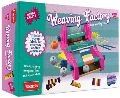 FUNSKOOL Handycrafts Weaving Factory - Portable Weaving Machine for Ages 8 Years and Up