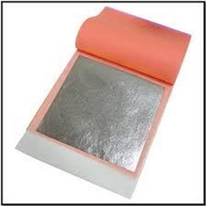 ask vark wala A.K Silver LEAF Facial,Spa,Sweets Decoration 6X4 INC (Pack of 20) A-44