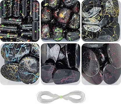 INDIKONB Fancy Irish Beads for Craft | Set of Stone Like Large Beads for Jewellery Making