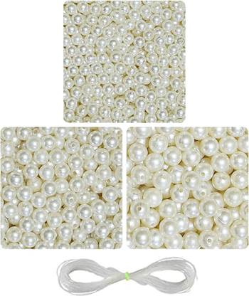 REGLET 750 Artificial Pearls Moti for Jewellery Making , Art & Craft [6mm, 8mm, 10mm]