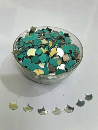 Shopmart Lippan Art Diwali Diya Mirrors for Art Craft Decoration-300 Pieces, Size:1cm