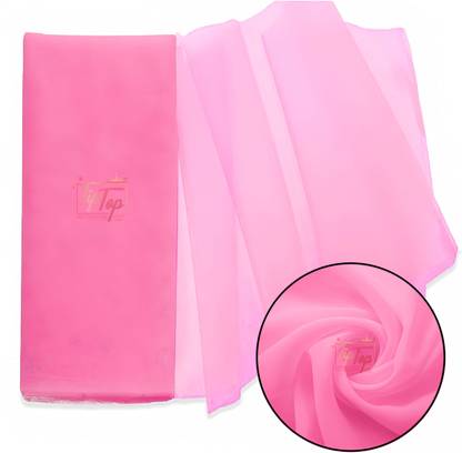 Tiptop Decoration Exclusive Colour Chiffon Fabric Mesh Cloth (Size 19X4.5 Foot) (Baby Pink)