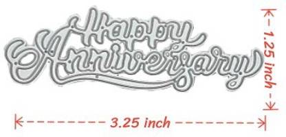 Craft Affaire Happy Anniversary Thin Cutting Die For Scrapbooking-Card Making-3.25X1.25 inch