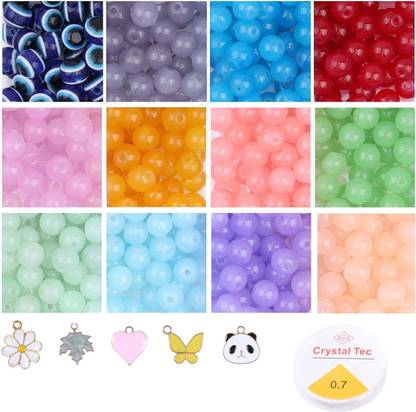ambitieux 12 Jelly charms glass beads
