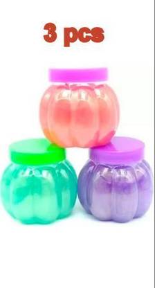 के ए एंटरप्राइजेज Soft and Non-Sticky Slime with Fruit Fragrance Set of 3 Multicolor