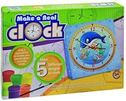 tejas DIY Paint And Make A Real Clock Toy - Multicolour