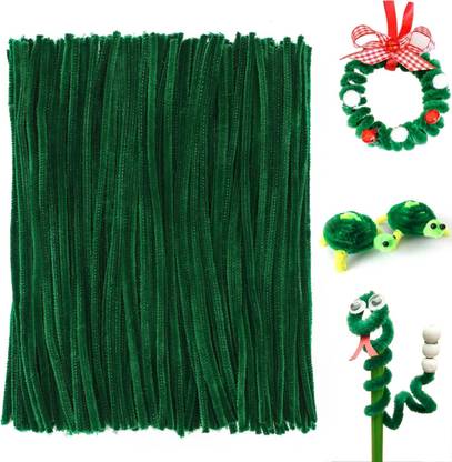 PROKART Premium Pipe Cleaner for Crafts, Projects and Hobby 12” Dark Green (Pack of 30)