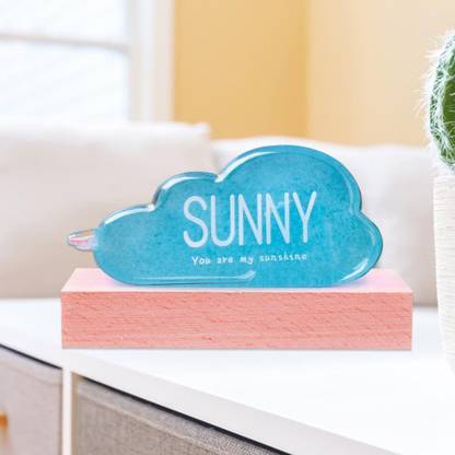 Lyla Cloud Shape Weather Forecast Predictor Barometer Bottles Home Decoration Blue an