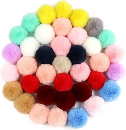 DEZIINE 1CM 1OOOPCS Assorted Pom Poms Craft Pom Pom Ball Colorful Pompoms for DIY Crafts