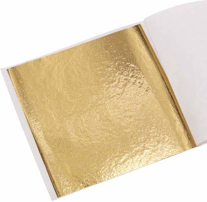 UNIQUE GOLD LEAFING STUDIO Leaf Sheets, 100 Sheets Gilding Foil B Gold Foil Paper for Paintings,