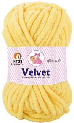 NTGS Velvet 100% Polyester Best Used with Knitting and Crochet Yarn Cream 200Gm SH-3