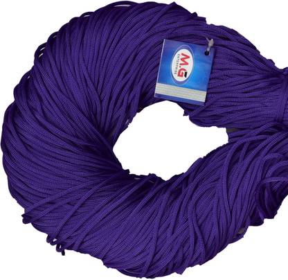 Simi Enterprise Macrame Falsa Braided Cord Thread Nylon knot Rope sturdy cording, mildew resistant DIY 3 mm 200 m for Jewelry Making, Bags & art craf J K SM-L