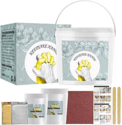 THR3E STROKES Hand Casting Kit - 3D Moulding Powder, Molding Clay, Hand Mould Kit (600GM)