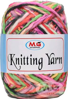 M.G Enterprise Knitting Yarn Thick Chunky Wool, Sumo Lily 200 gms- Art-HBI