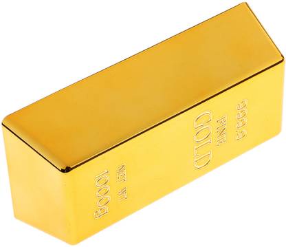 Lyla Fake Plastic Gold Bar Bullion Desk Table Office Decoration Fancy Dress Party