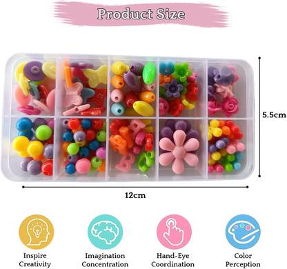 SYGA Kids' Beads Craft Kit – DIY Jewelry Making Set for Bracelets & Necklaces